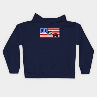 Vintage USA American Flag Kids Hoodie